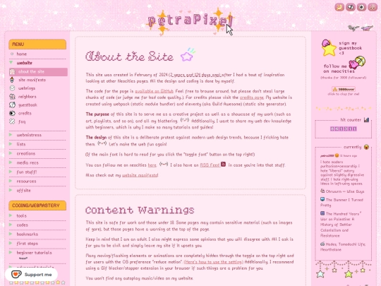 about/about-the-site screenshot