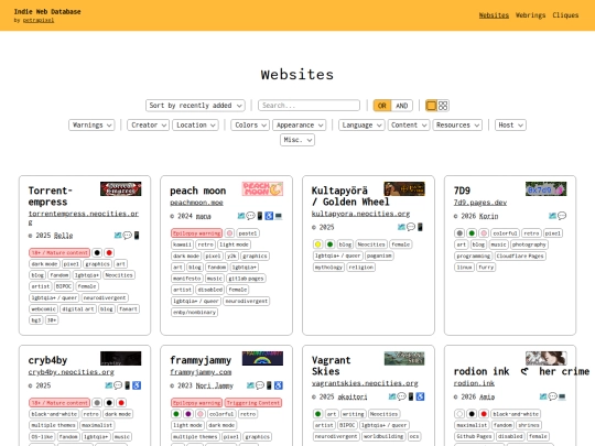 indiewebdb/websites screenshot