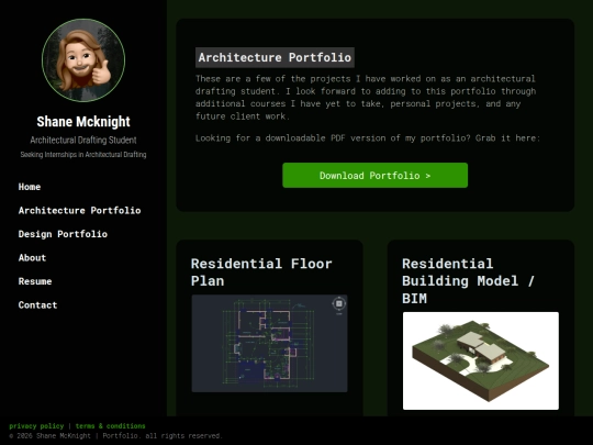 architecture-portfolio/page/1 screenshot