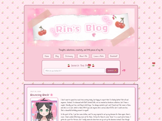 blog screenshot