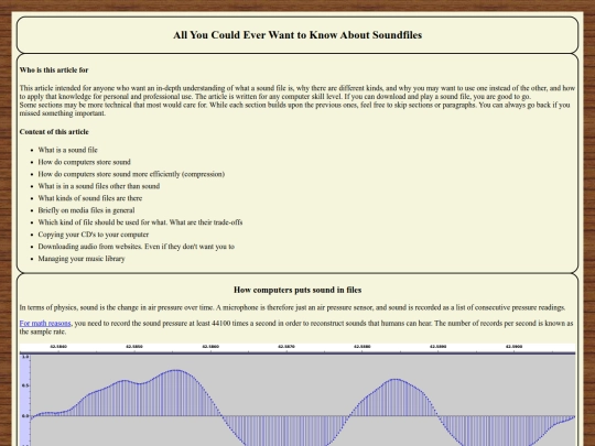 Articles/AudioFiles screenshot