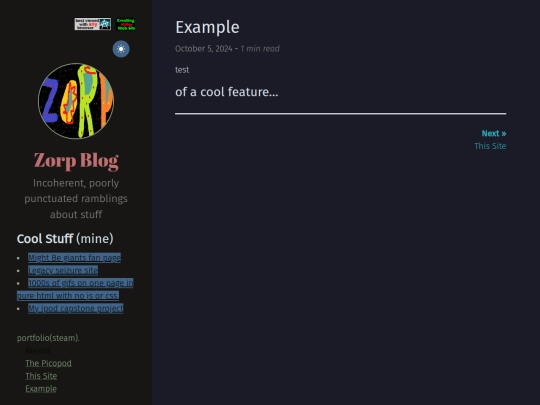 projects/example screenshot