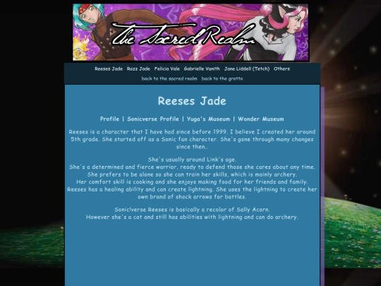 sacredrealm/reeses/reesesprofile screenshot