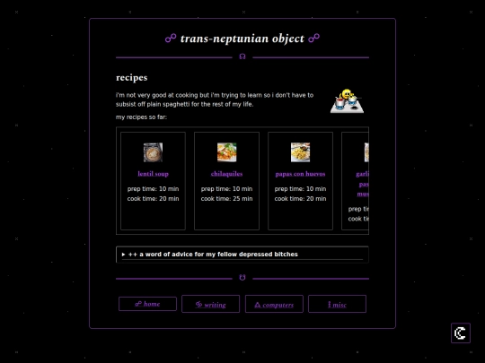 misc/recipes screenshot