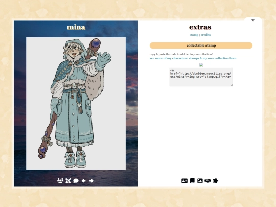 ocs/mina/extras screenshot
