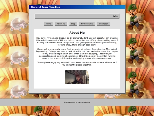 aboutme screenshot