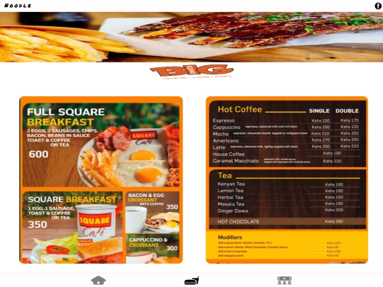 restaurants/bigsquare screenshot