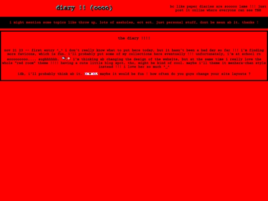 diary screenshot