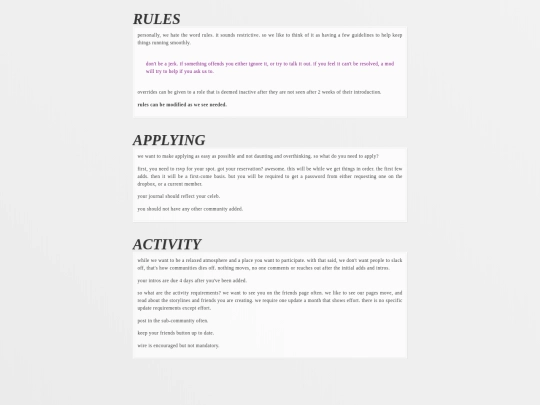 rules screenshot