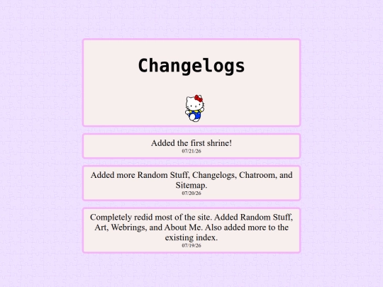 changelogs screenshot