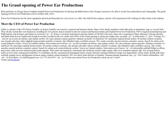 PowerEarProductions screenshot