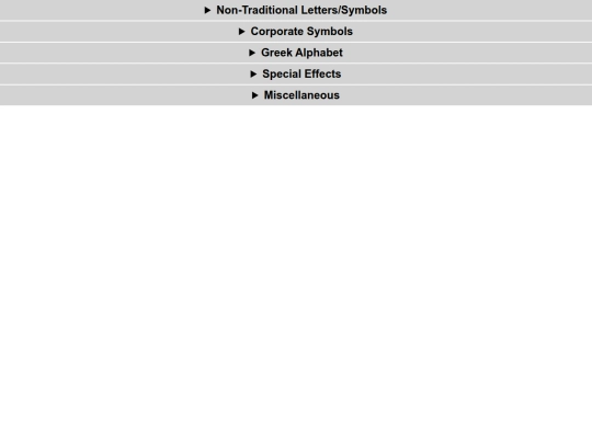 symbols screenshot