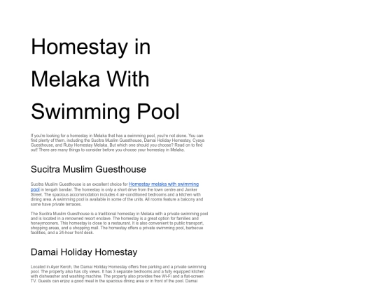 HomestayinMelakaWithSwimmingPool screenshot