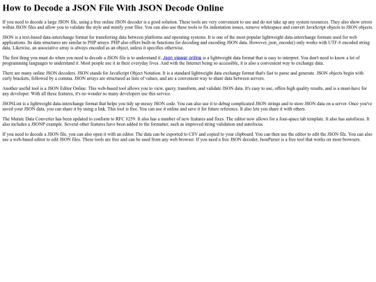 Json-viewer-online screenshot