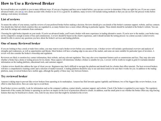 Reviewed-Broker screenshot