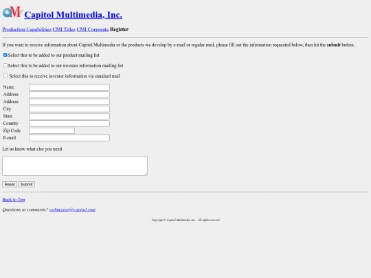 archives/capitol/registry screenshot