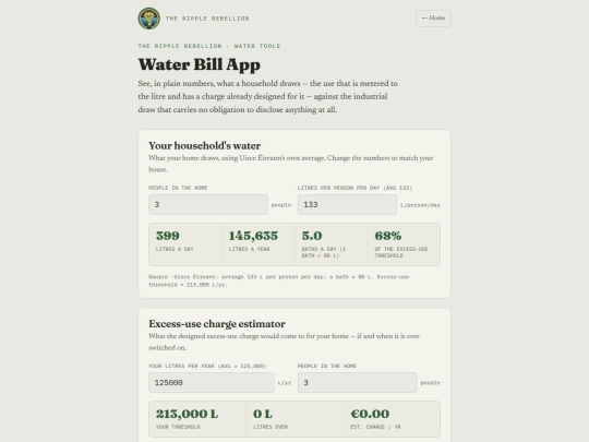water-app screenshot
