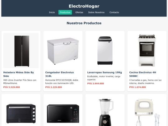 productos screenshot