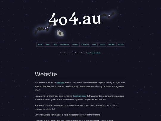 website screenshot