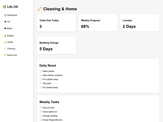 cleaning screenshot