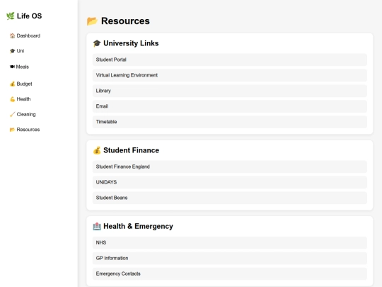 resources screenshot
