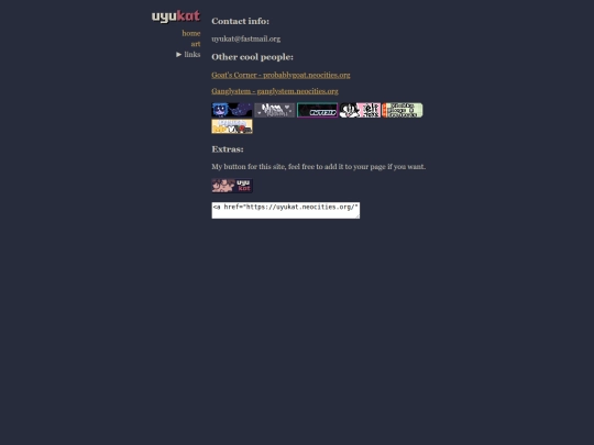 links screenshot