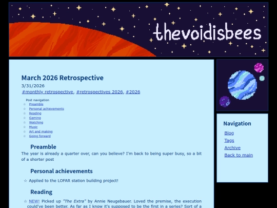 blog/posts/2026-03-31-March-retrospective screenshot