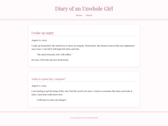 entriesfirst-entry screenshot