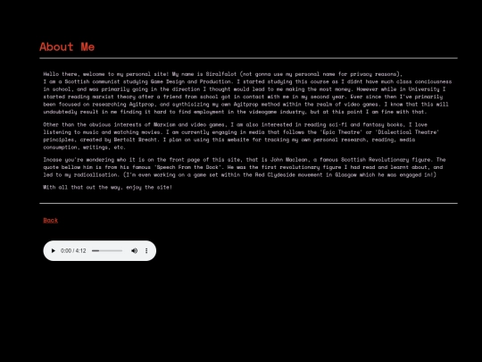 AboutMe screenshot