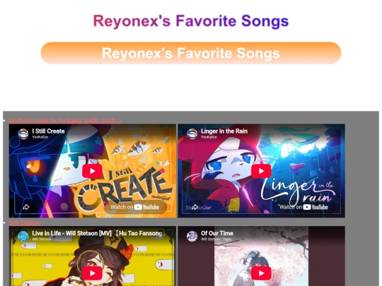 favorite-songs screenshot