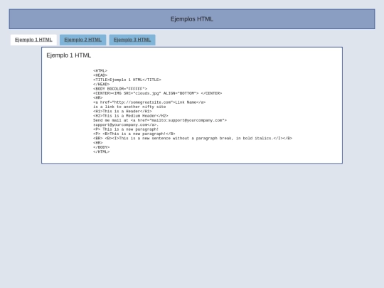 ejemplosHTML screenshot