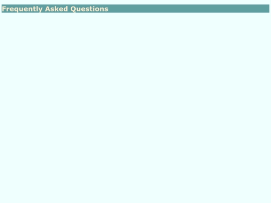 FAQ screenshot