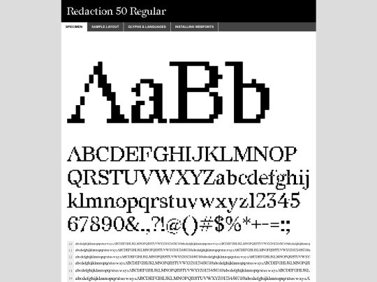 font/webfontkit-20241130-125843/redaction50-regular-demo screenshot