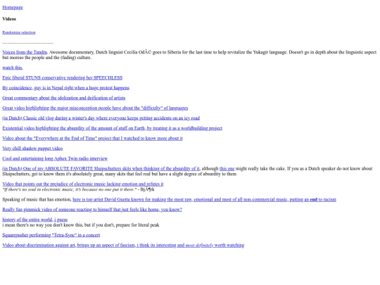 videos screenshot