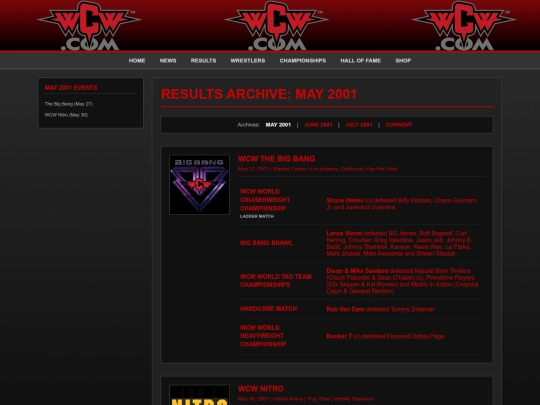 results2001may screenshot