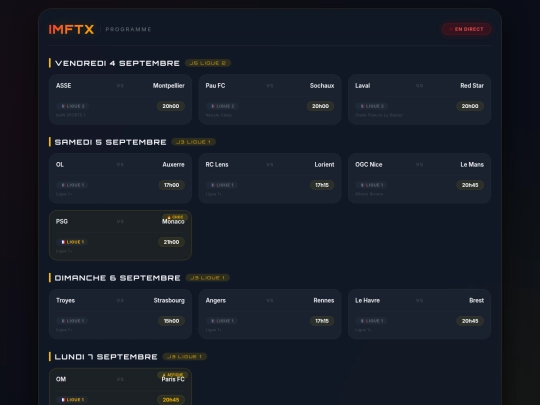 programme screenshot