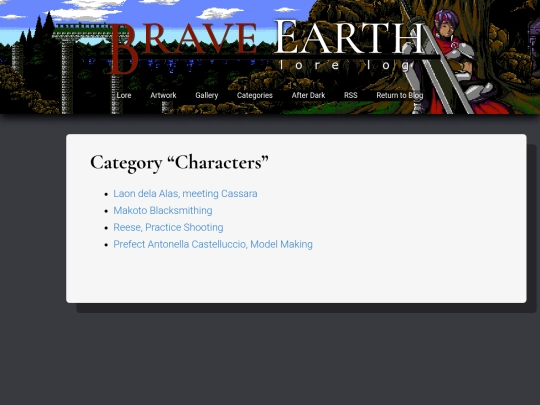 lore/categories/characters screenshot