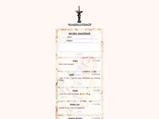 guestbook screenshot