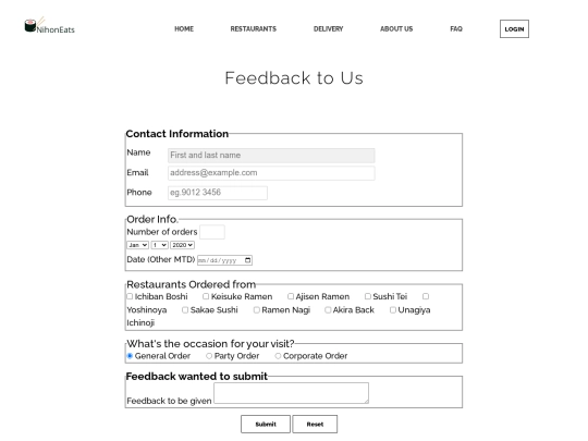 feedback screenshot