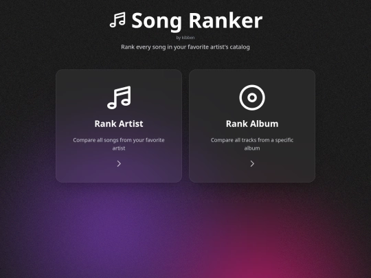 legacy song ranker screenshot
