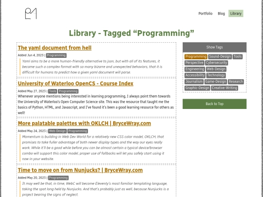 library/tags/programming screenshot