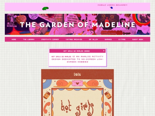 pages/hotgirlsgoanalogzine screenshot