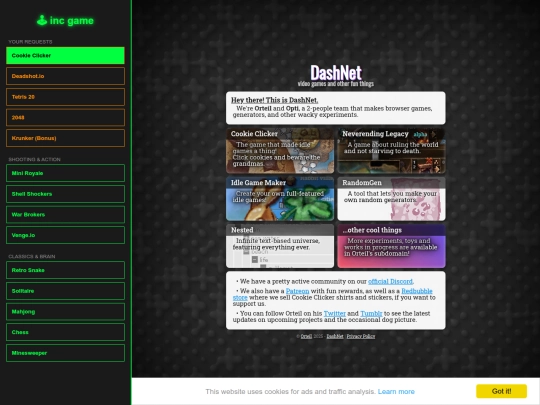 index screenshot
