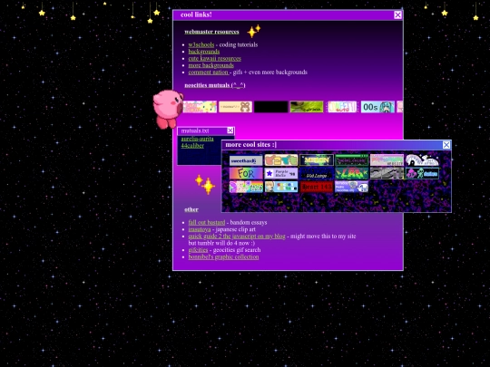 links screenshot