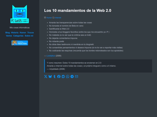 los-10-mandamientos-de-la-web-20 screenshot