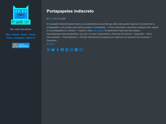 portapapeles-indiscreto screenshot