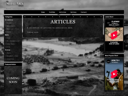 menu/articles screenshot