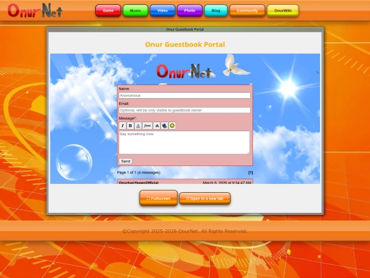 community/guestbook screenshot