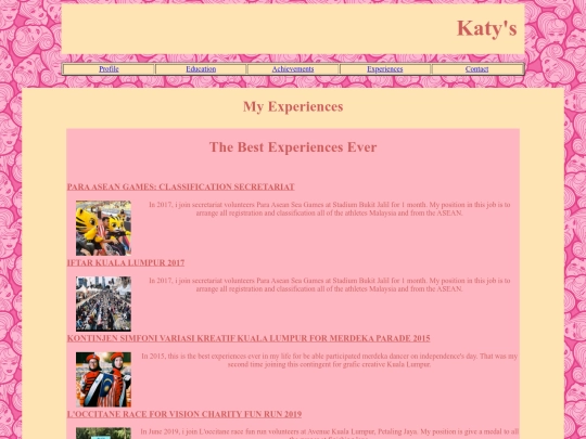 experiences screenshot