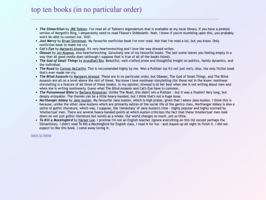 toptenbooks screenshot